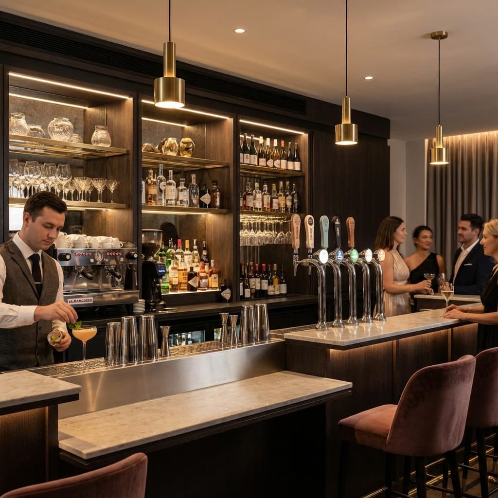 Detailed shot of premium bar equipment